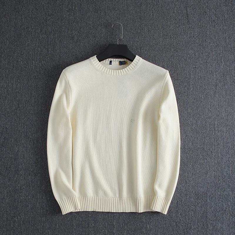 9 colors new long sleeve standard cotton crew neck knit men's sweater