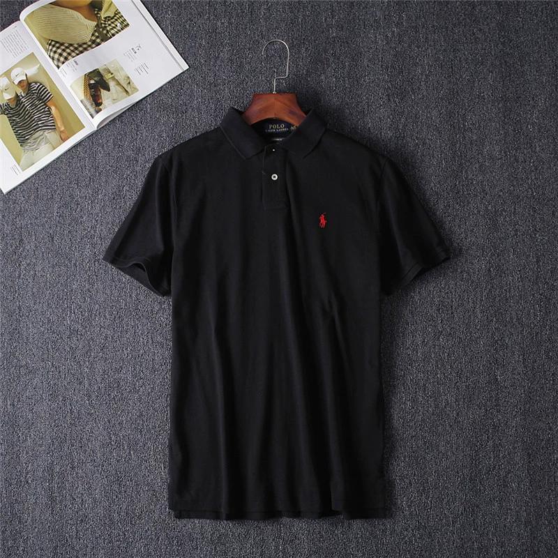 New men's clothing European and American classic wild basic models summer men's cotton short-sleeved business casual lapel short-sleeved